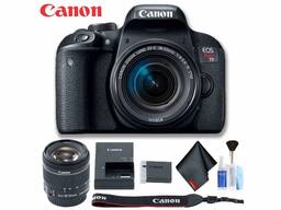 Cameră DSLR Canon EOS Rebel T7i cu obiectiv de 18-55 mm (model Internațional) Pachet de ba