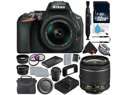 Cameră DSLR Nikon D5600 cu obiectiv VR AF-P de 18-55 mm (negru) 1576 (model internațional)