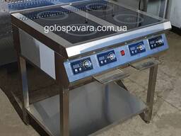 Плиты индукционные промышленные для кафе и ресторанов на 4 и 6 конфорки