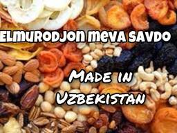 Сухофрукты, фрукты, овощи из Узбекистана